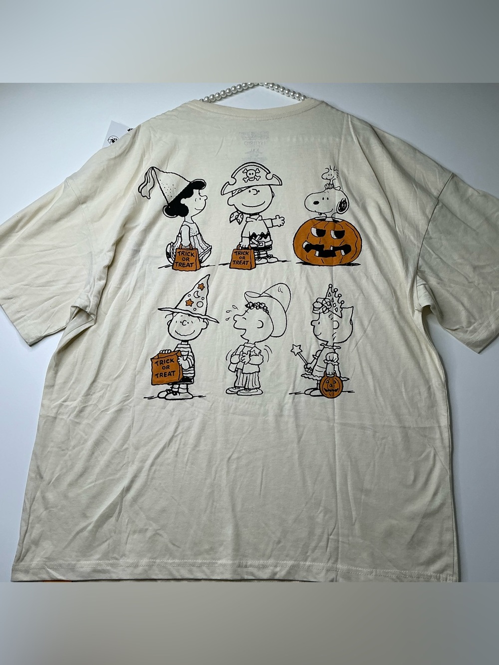 Peanuts Men's T-Shirts Halloween Pear Sorbet XXL New